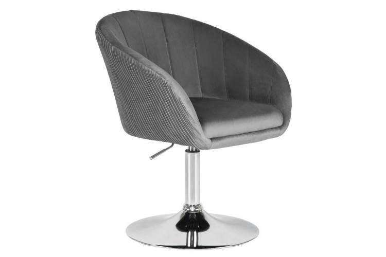 Кресло дизайнерское DOBRIN EDISON, серый велюр (1922-19)-1