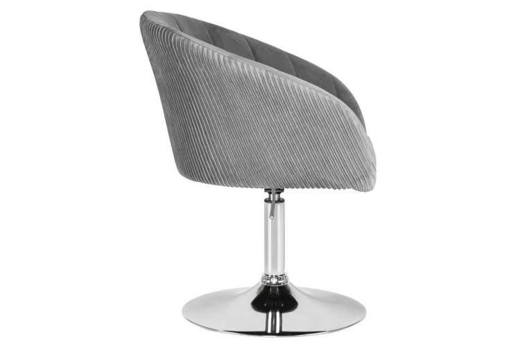 Кресло дизайнерское DOBRIN EDISON, серый велюр (1922-19)-2