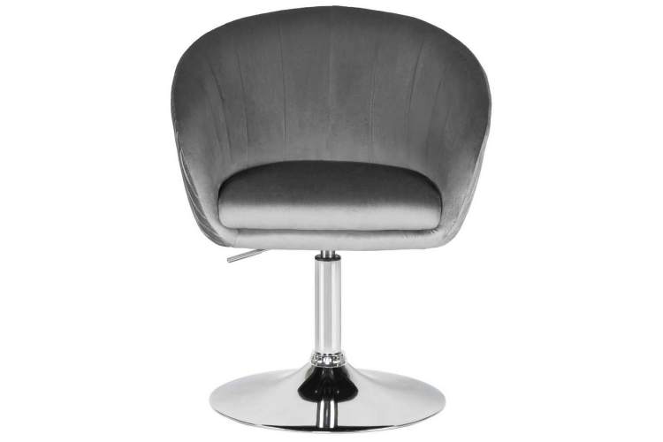 Кресло дизайнерское DOBRIN EDISON, серый велюр (1922-19)-5