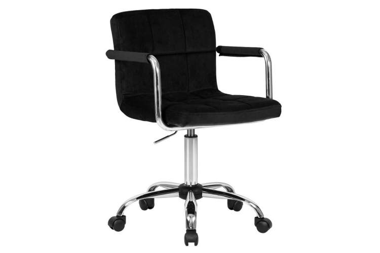Офисное кресло для персонала DOBRIN TERRY, черный велюр (MJ9-101)