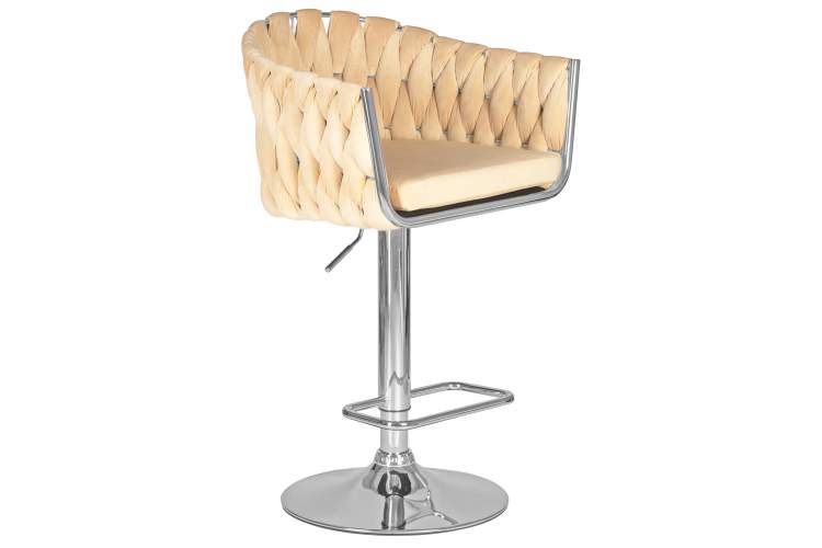 Набор 2 шт Стул барный DOBRIN MARCEL, бежевый велюр (MJ9-10)-2