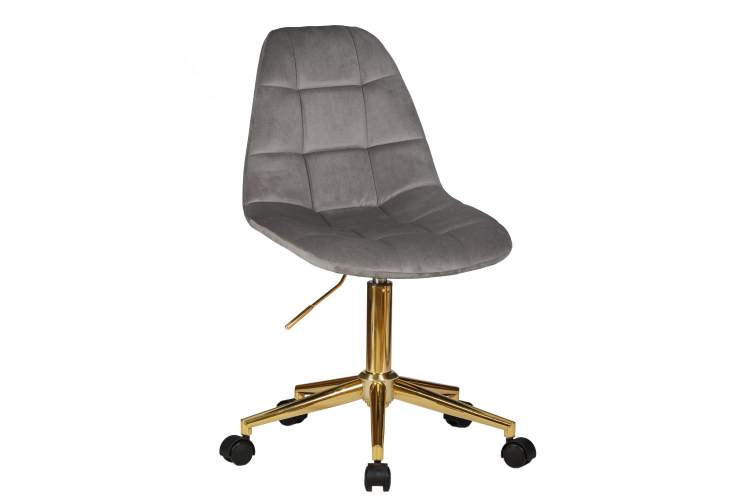 Набор 2 шт Офисное кресло для персонала DOBRIN MONTY GOLD, серый велюр (MJ9-75)-1