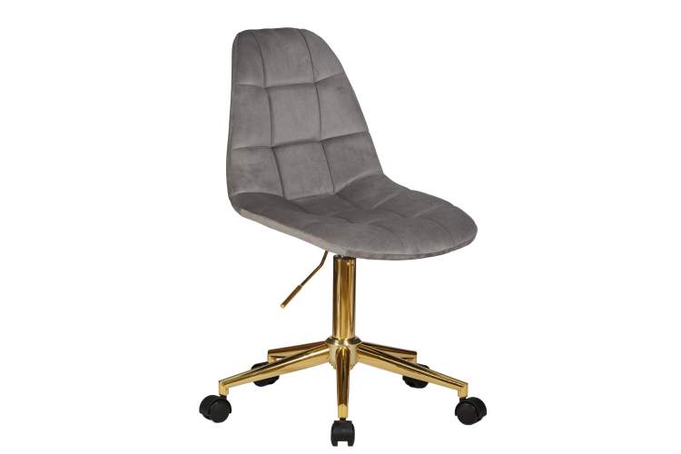 Набор 2 шт Офисное кресло для персонала DOBRIN MONTY GOLD, серый велюр (MJ9-75)-2
