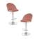 Набор 2 шт Стул барный DOBRIN MILANA, пудрово-розовый велюр (MJ9-32)