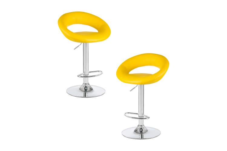 Набор 2 шт Стул барный DOBRIN MIRA, жёлтый