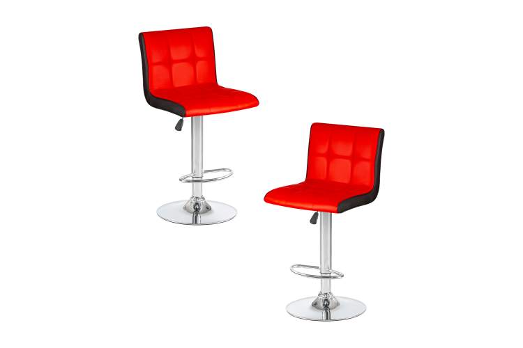 Набор 2 шт Стул барный DOBRIN CANDY, красно-чёрный