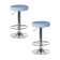 Набор 2 шт Табурет барный DOBRIN BRUNO, пудрово-голубой велюр (MJ9-74)