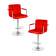 Набор 2 шт Стул барный DOBRIN KRUGER ARM, красный