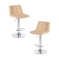 Набор 2 шт Стул барный DOBRIN TAILOR, бежевый велюр (MJ9-10)