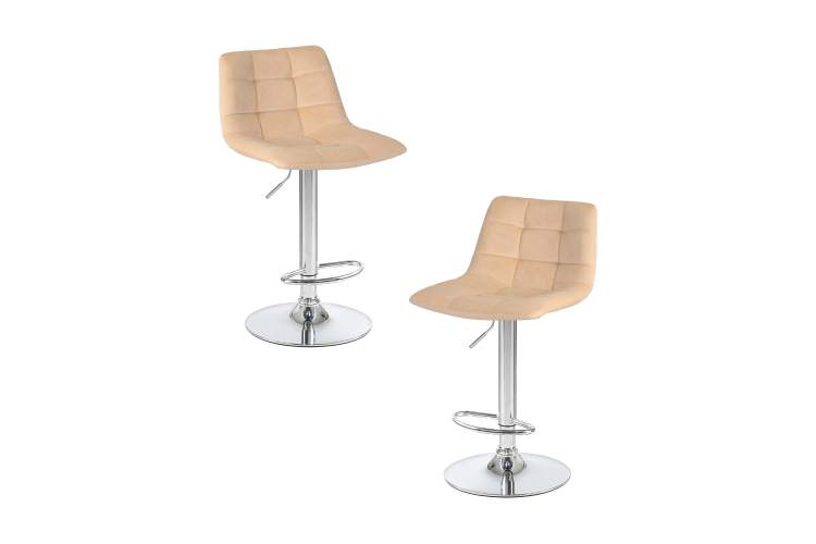 Набор 2 шт Стул барный DOBRIN TAILOR, бежевый велюр (MJ9-10)
