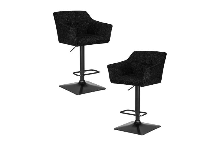 Набор 2 шт Стул барный DOBRIN RALF, черный твид (LEO18)