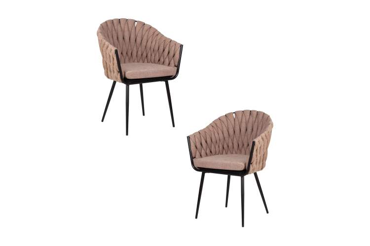 Набор 2 шт Стул обеденный DOBRIN MATILDA, коричневая ткань (LAR 275-3)