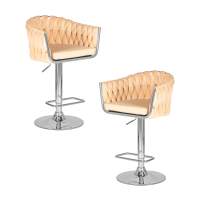 Набор 2 шт Стул барный DOBRIN MARCEL, бежевый велюр (MJ9-10)