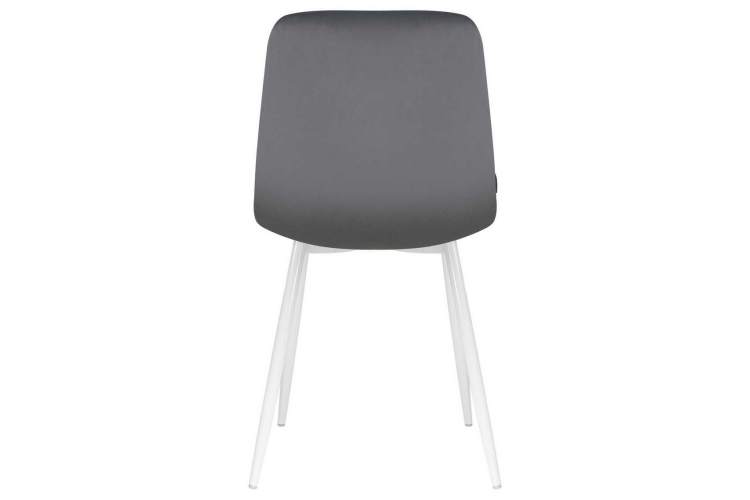 Стул обеденный DOBRIN ALEX, белые ножки, темно-серый велюр V108-91-4