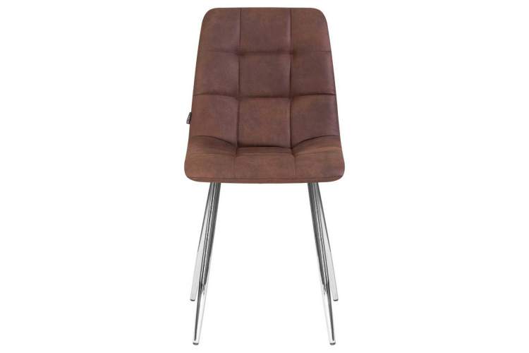 Стул обеденный DOBRIN ALEX, хром ножки, коричневая микрофибра (PK-03)-5