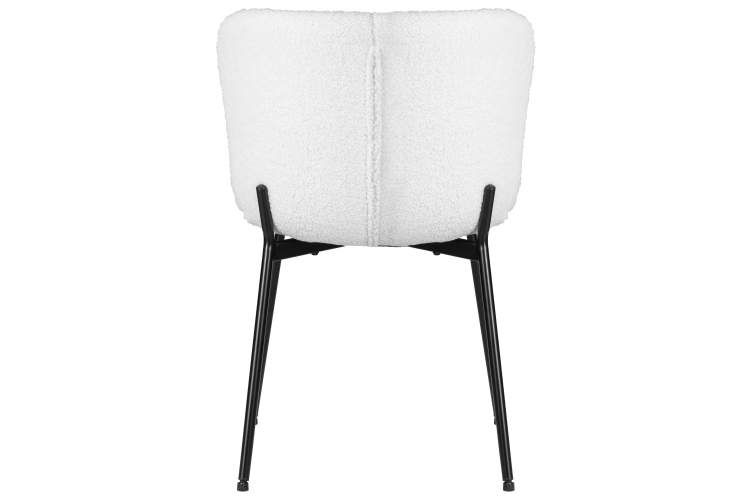 Набор 4 шт Стул обеденный DOBRIN MILO, черные ножки, белый букле (UF992-01)-5
