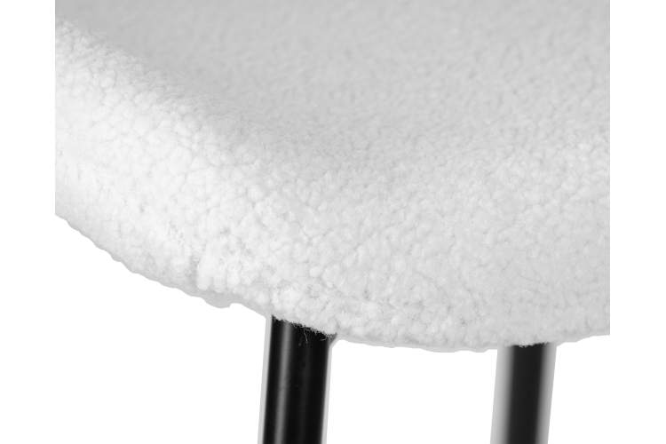 Набор 4 шт Стул обеденный DOBRIN MILO, черные ножки, белый букле (UF992-01)-7