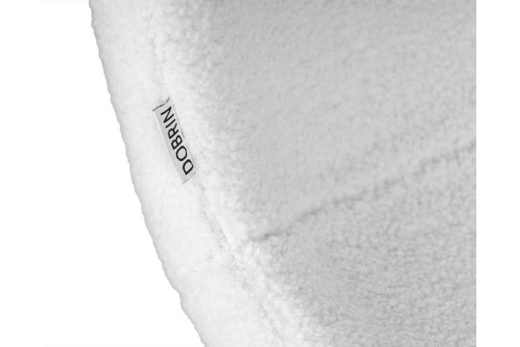 Набор 4 шт Стул обеденный DOBRIN MILO, черные ножки, белый букле (UF992-01)-8