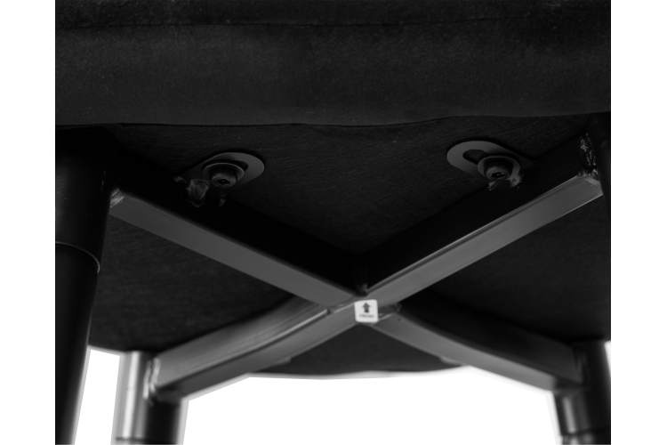 Набор 2 шт Стул полубарный DOBRIN OLIVIA, черные матовые ножки, черный велюр (108-77)-8