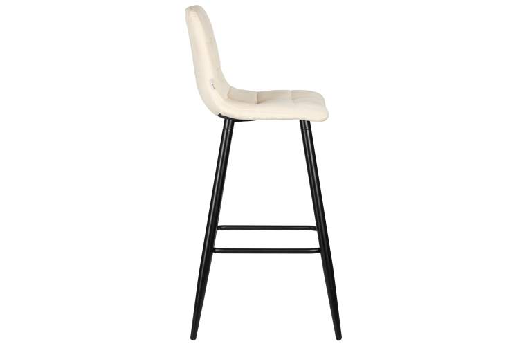 Набор 2 шт Стул барный DOBRIN NICOLE, черные матовые ножки, кремовый велюр (108-113)-3