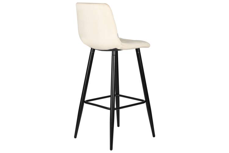 Набор 2 шт Стул барный DOBRIN NICOLE, черные матовые ножки, кремовый велюр (108-113)-4