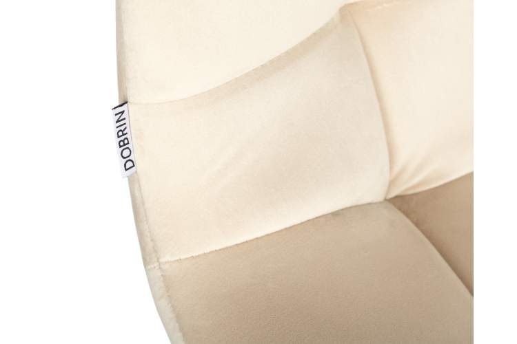 Набор 2 шт Стул барный DOBRIN NICOLE, черные матовые ножки, кремовый велюр (108-113)-7