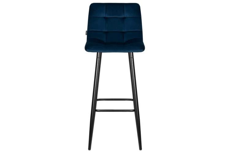 Стул барный DOBRIN NICOLE, черные матовые ножки, темно-синий велюр (108-95)-5