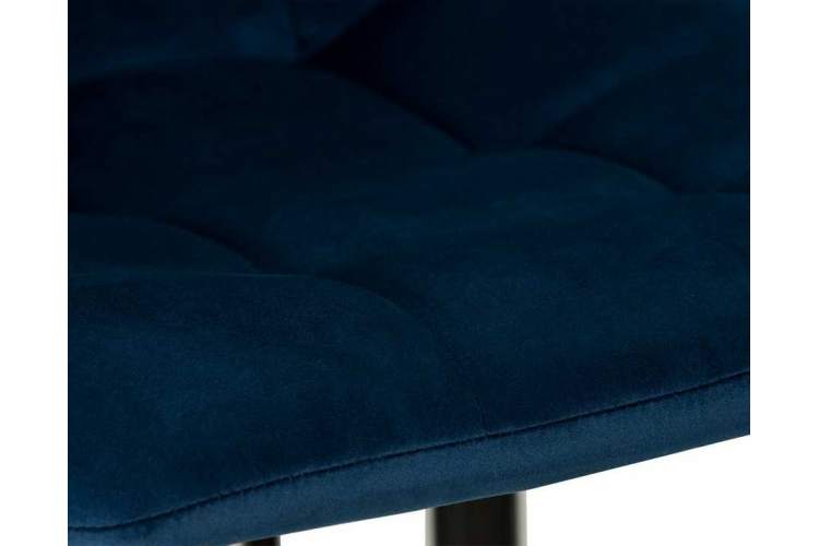 Стул барный DOBRIN NICOLE, черные матовые ножки, темно-синий велюр (108-95)-6