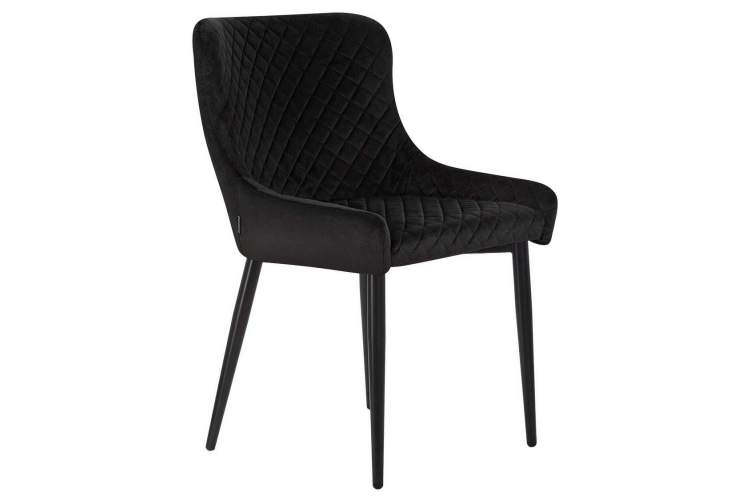 Стул обеденный DOBRIN RICHARD, черные матовые ножки, черный велюр (V108-77)-1