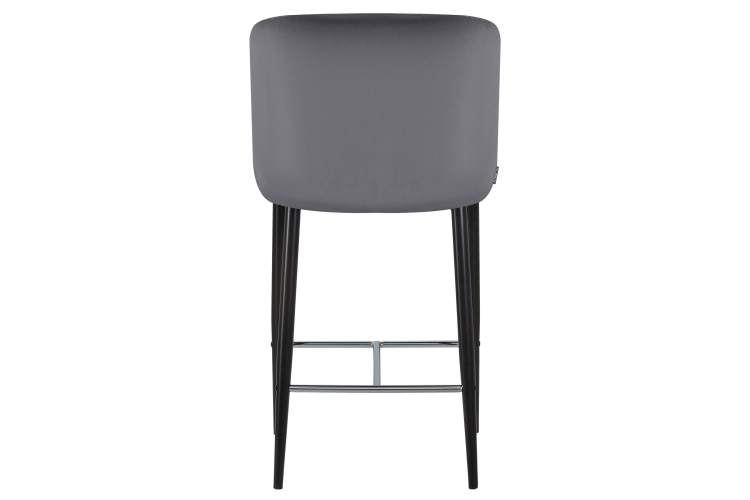 Набор 2 шт Стул полубарный DOBRIN CHRISTIAN'65, черные ножки, темно-серый велюр (V108-91)-5