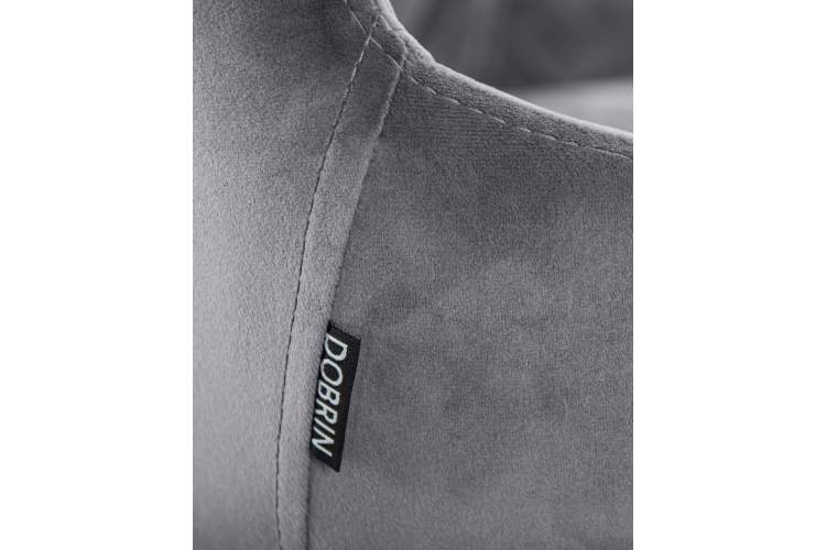 Набор 2 шт Стул полубарный DOBRIN CHRISTIAN'65, черные ножки, темно-серый велюр (V108-91)-8