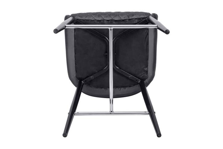 Набор 2 шт Стул полубарный DOBRIN CHRISTIAN'65, черные ножки, темно-серый велюр (V108-91)-9