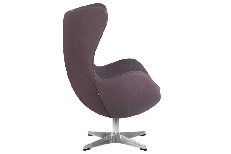 Кресло дизайнерское DOBRIN EGG, серая ткань AF7-2