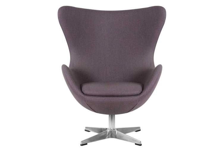 Кресло дизайнерское DOBRIN EGG, серая ткань AF7-5