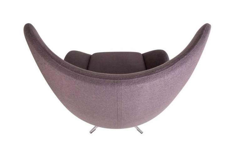 Кресло дизайнерское DOBRIN EGG, серая ткань AF7-6