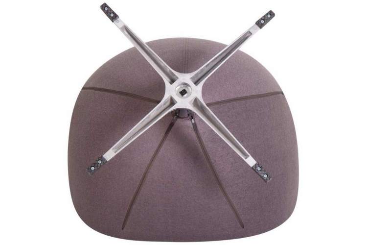 Кресло дизайнерское DOBRIN EGG, серая ткань AF7-7