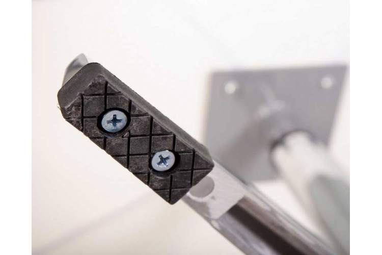 Кресло дизайнерское DOBRIN SWAN, белый кожзам P23, алюминиевое основание-6