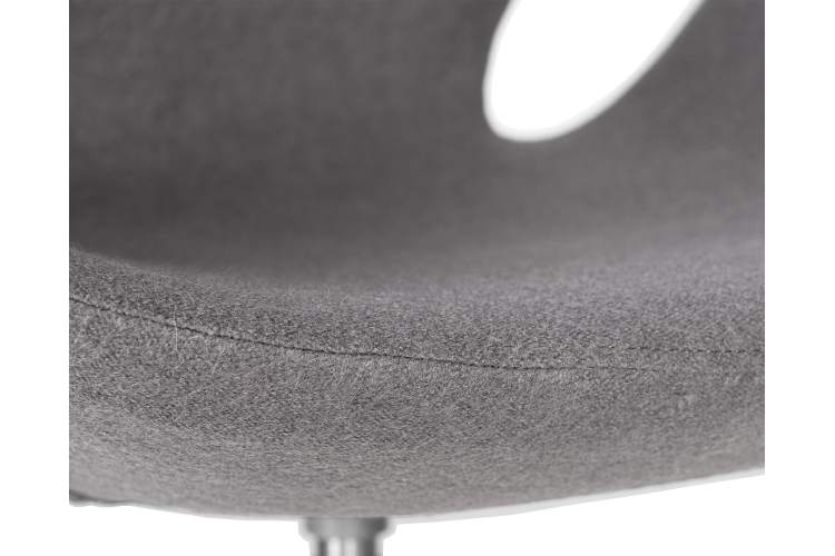 Кресло дизайнерское DOBRIN SWAN, серая ткань AF7, алюминиевое основание-7