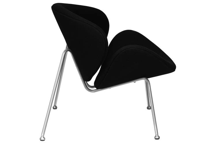 Набор 2 шт Кресло дизайнерское DOBRIN EMILY, черный ткань AF9, хромированная сталь-3