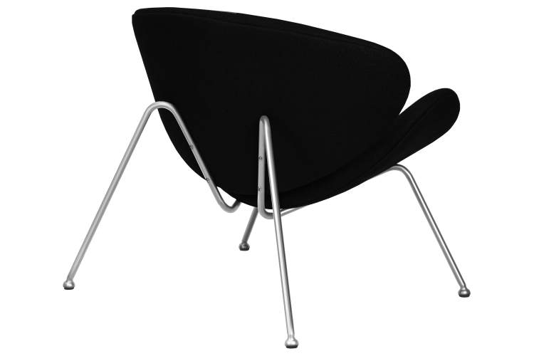 Набор 2 шт Кресло дизайнерское DOBRIN EMILY, черный ткань AF9, хромированная сталь-4