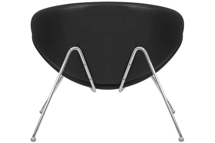 Набор 2 шт Кресло дизайнерское DOBRIN EMILY, черный винил YP16, хромированная сталь-5