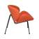 Набор 2 шт Кресло дизайнерское DOBRIN EMILY, оранжевая ткань AF, черное основания