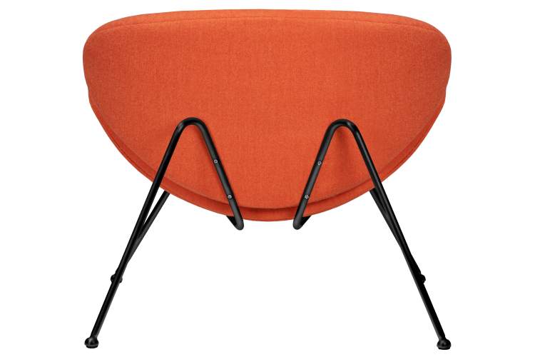 Набор 2 шт Кресло дизайнерское DOBRIN EMILY, оранжевая ткань AF, черное основания-5