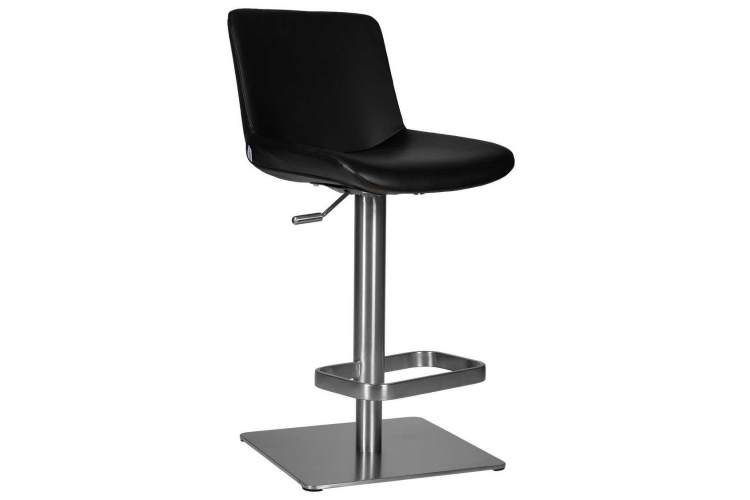 Стул барный DOBRIN ALDO, черный PU YP33-19, основание из нержавеющей стали-6
