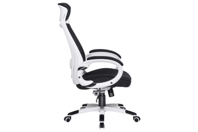 Офисное кресло для руководителей DOBRIN STEVEN WHITE, белый пластик, чёрная ткань-2
