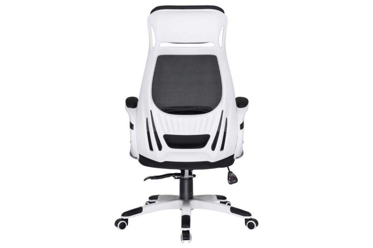 Офисное кресло для руководителей DOBRIN STEVEN WHITE, белый пластик, чёрная ткань-4