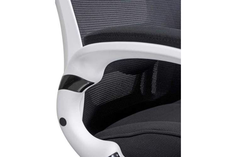 Офисное кресло для руководителей DOBRIN STEVEN WHITE, белый пластик, чёрная ткань-8
