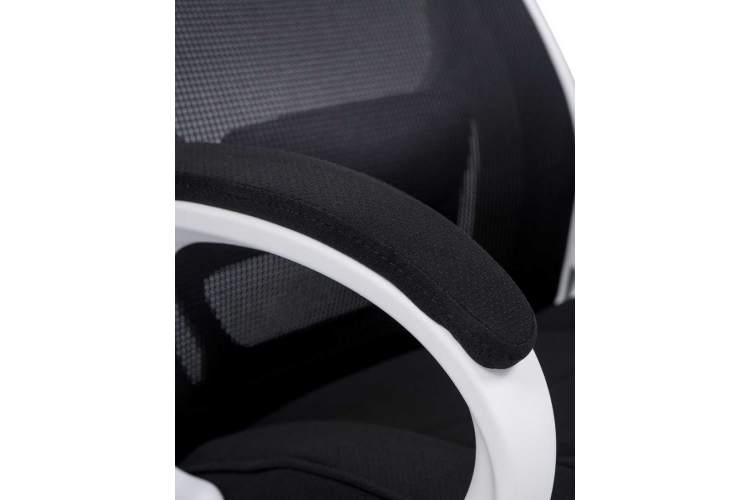 Офисное кресло для руководителей DOBRIN STEVEN WHITE, белый пластик, чёрная ткань-9