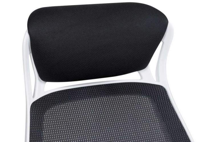 Офисное кресло для руководителей DOBRIN STEVEN WHITE, белый пластик, чёрная ткань-10
