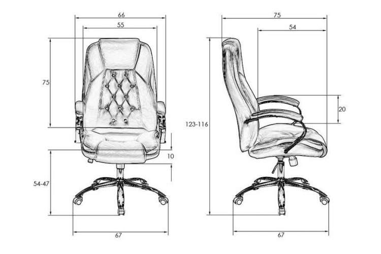 Офисное кресло для руководителей DOBRIN MILLARD, коричневый-8